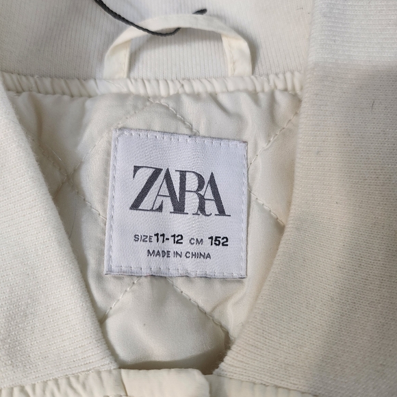 Women's Cream Bomber Jacket - Picture 3 of 8